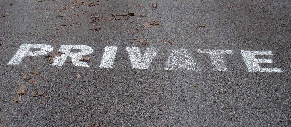 contact center in the Philippines - word private written on the pavement
