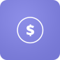 Dollar icon for outsourcing services for virtual assistant services