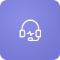 An icon representing fluent support staff for virtual assistant services